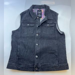 Afends Punks Not Dead Vintage Denim Vest N213-28